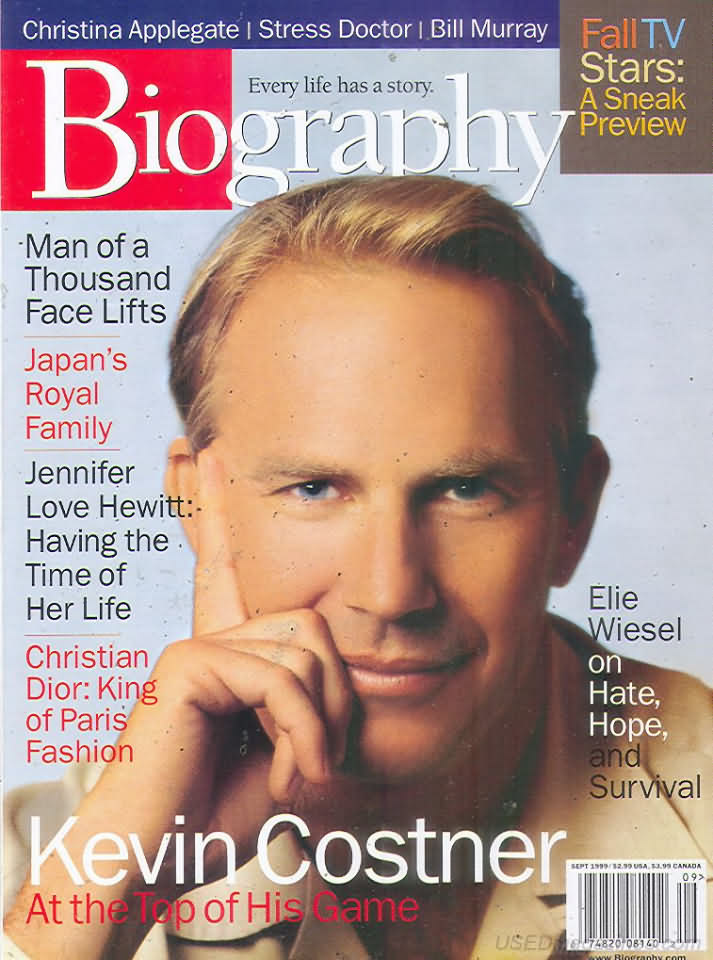 Biography September 1999 magazine back issue Biography magizine back copy 