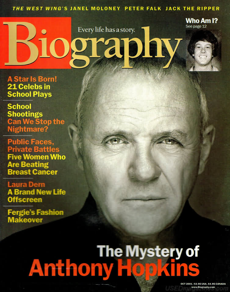 Biography October 2001 magazine back issue Biography magizine back copy 
