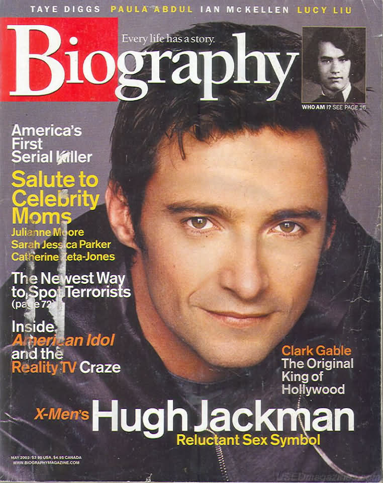 Biography May 2003 magazine back issue Biography magizine back copy 