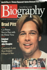 Brad Pitt magazine cover appearance Biography October 1997