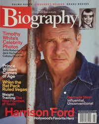 Harrison Ford magazine cover appearance Biography June 2003