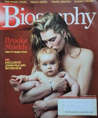 Brooke Shields magazine cover appearance Biography Spring 2005