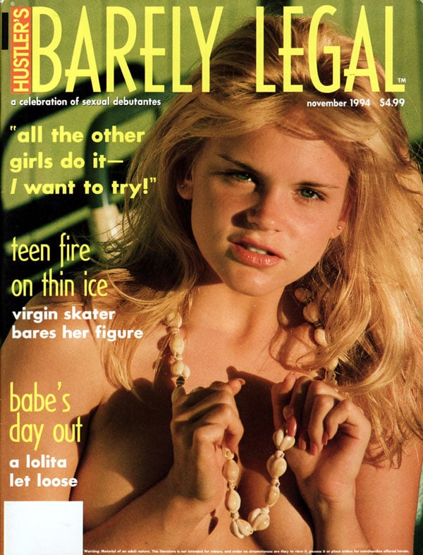 Barely Legal November 1994 magazine back issue Barely Legal magizine back copy Barely Legal November 1994 Adult Magazine Back Issue Published by Hustler. Magazines Dedicated to Young Teenage Girls Who Just Attained Legal Age. Covergirl & Centerfold Dawn photographed by James Baes.