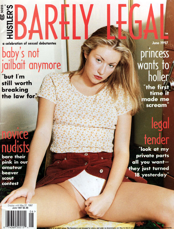 Barely Legal June 1997 magazine back issue Barely Legal magizine back copy Barely Legal June 1997 Adult Magazine Back Issue Published by Hustler. Magazines Dedicated to Young Teenage Girls Who Just Attained Legal Age. Covergirl Tiffani (Nude) photographed by Henry Moore.