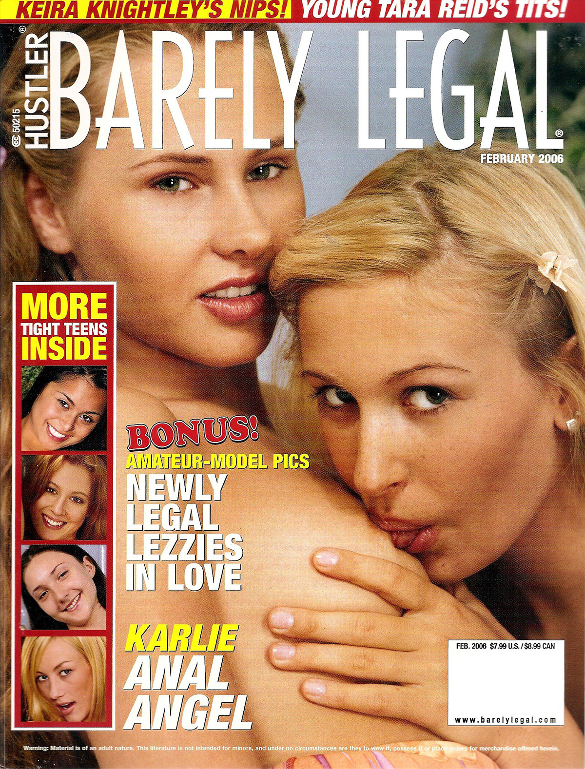 Barely Legal February 2006 magazine back issue Barely Legal magizine back copy Barely Legal February 2006 Adult Magazine Back Issue Published by Hustler. Magazines Dedicated to Young Teenage Girls Who Just Attained Legal Age. Covergirl Gillian & Deanna Photographed by Markham.