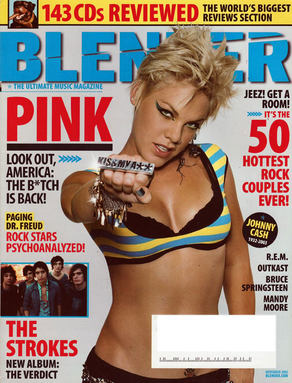 Blender # 21 - November 2003 magazine back issue Blender magizine back copy blender magazine, back issues, the greatest albums, world's biggest reviews section, cd reviews, hot