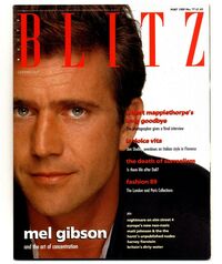 Mel Gibson magazine cover appearance Blitz # 77, May 1989