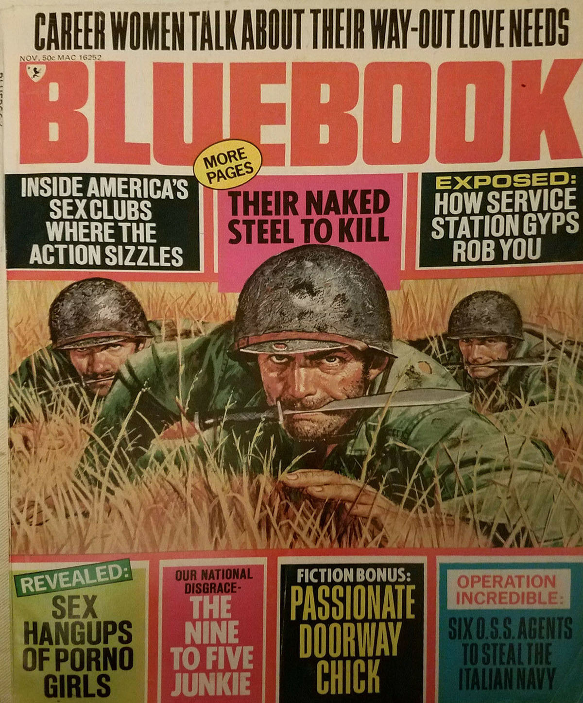 Bluebook November 1971 magazine back issue Bluebook magizine back copy 