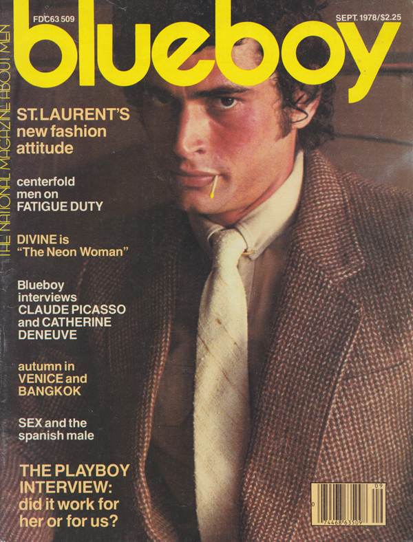 Blueboy September 1978 magazine back issue Blueboy magizine back copy Catherine Deneuve,domesticated men, centerfold photoerotica, The Neon Woman,Autumn in Venice and Ban