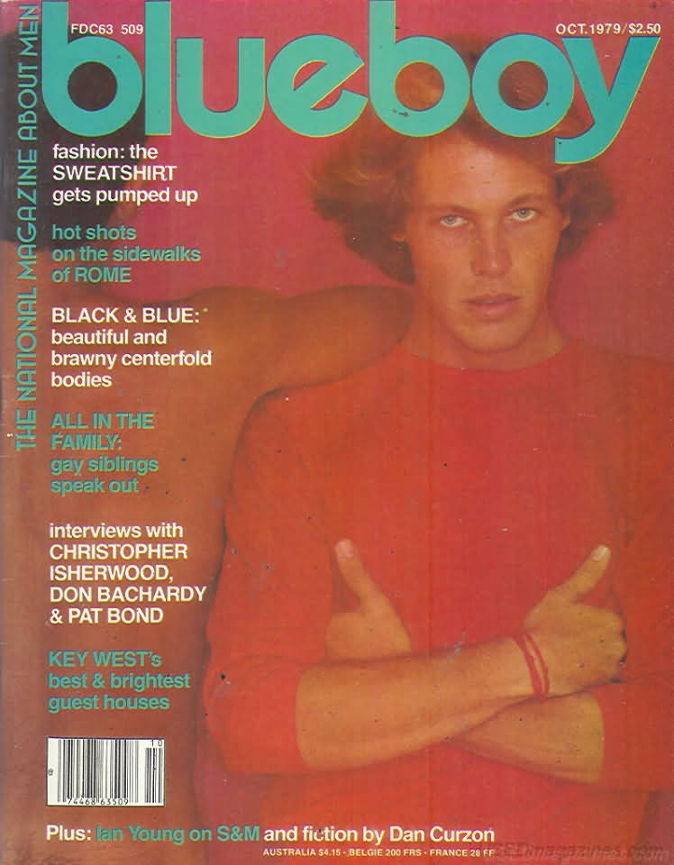 Blueboy October 1979 magazine back issue Blueboy magizine back copy Blueboy October 1979 Gay Mens Magazine Back Issue Publishing Photos of Naked Men. Fashion: The Sweatshirt Gets Pumped Up.