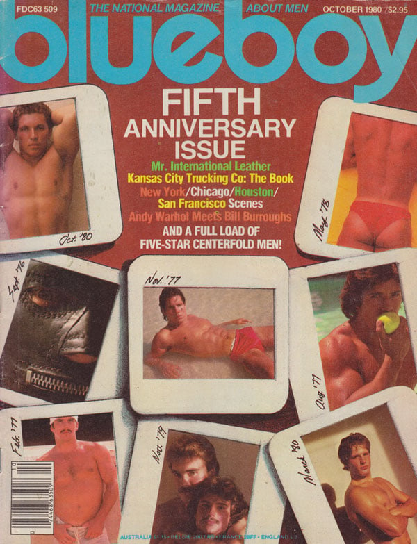 Blueboy October 1980 magazine back issue Blueboy magizine back copy blueboy magazine back issues 1980 5th anniversary hot horny nude men long hard dicks tight asses mus