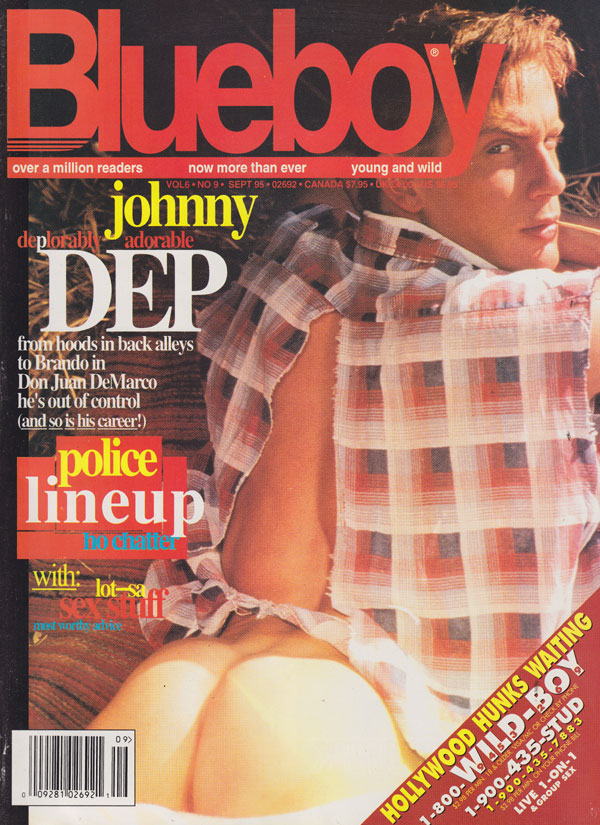 Blueboy September 1995 magazine back issue Blueboy magizine back copy 1995 back issues of blueboy magazine hot horny nude men spread wide explicit cock shots tight asses 