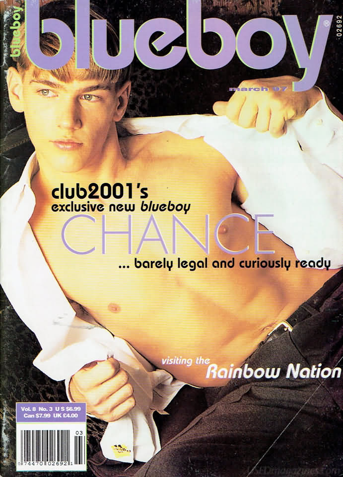 Blueboy March 1997 magazine back issue Blueboy magizine back copy Blueboy March 1997 Gay Mens Magazine Back Issue Publishing Images of Naked Men. Club 2001's Exclusive New Blueboy Chance.