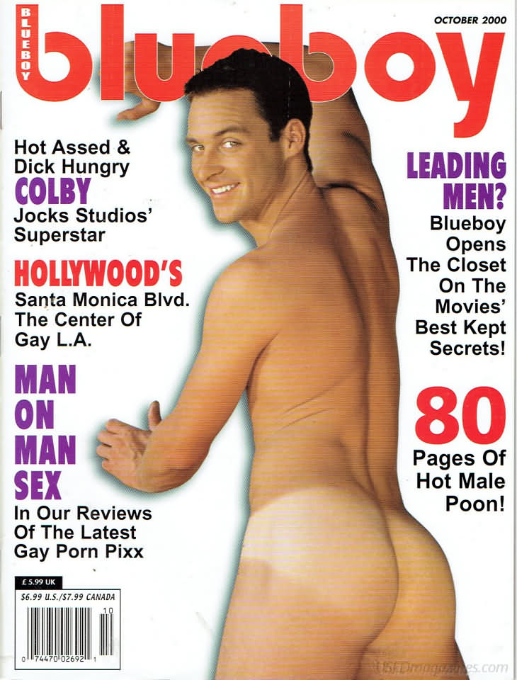 Blueboy October 2000 magazine back issue Blueboy magizine back copy Blueboy October 2000 Gay Mens Magazine Back Issue Publishing Images of Naked Men. Hot Assed & Dick Hungry Colby Jocks Studios Superstar.