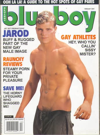 Blueboy February 2001 magazine back issue Blueboy magizine back copy Blueboy February 2001 Gay Mens Magazine Back Issue Publishing Photos of Naked Men. Jarod Buff & Rugged Part Of The New Gay Male Image.