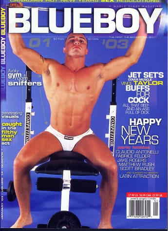 Blueboy January 2003 magazine back issue Blueboy magizine back copy Blueboy January 2003 Gay Mens Magazine Back Issue Publishing Photos of Naked Men. Jet Sets Cover Muscle Vince Taylor.