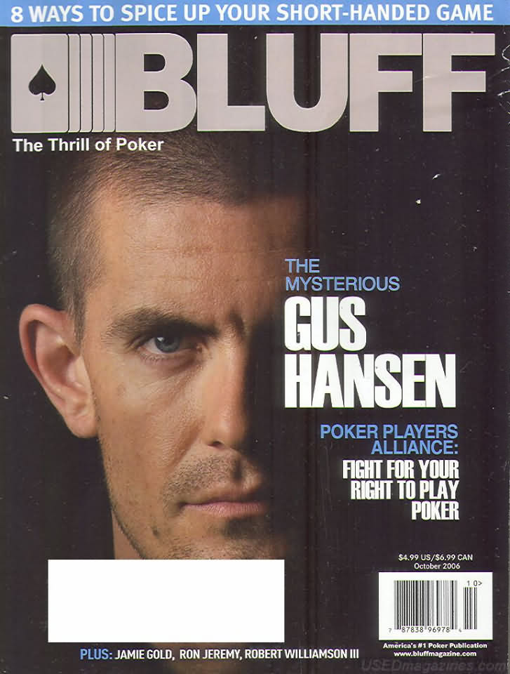Bluff October 2006 magazine back issue Bluff magizine back copy 