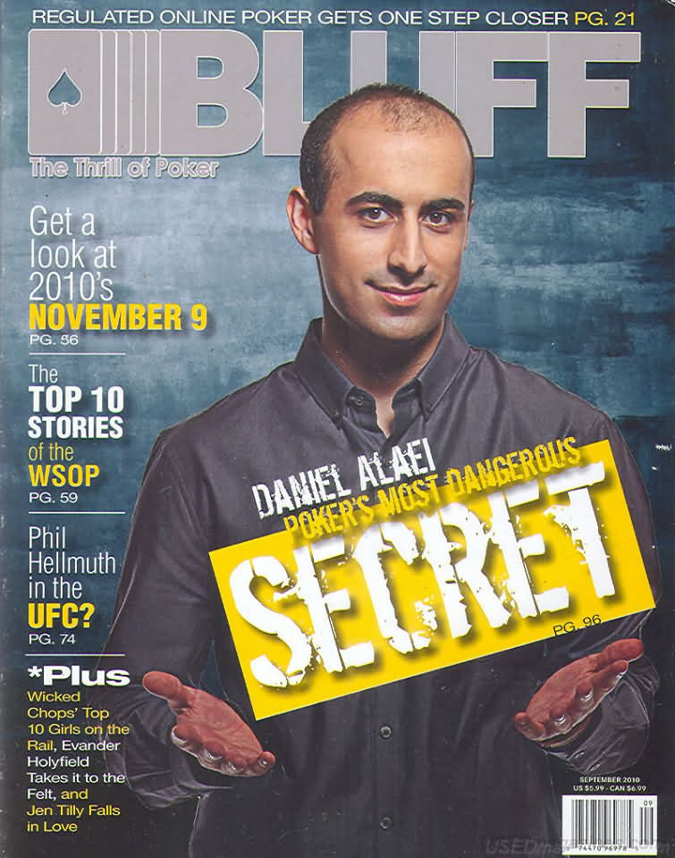 Bluff September 2010 magazine back issue Bluff magizine back copy 