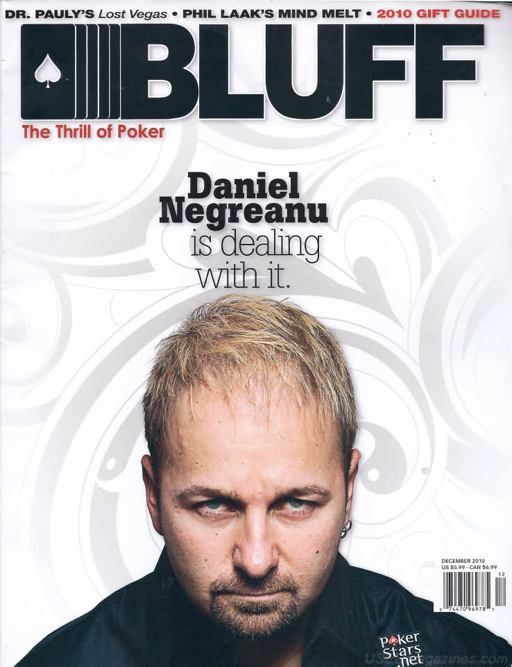 Bluff December 2010 magazine back issue Bluff magizine back copy 