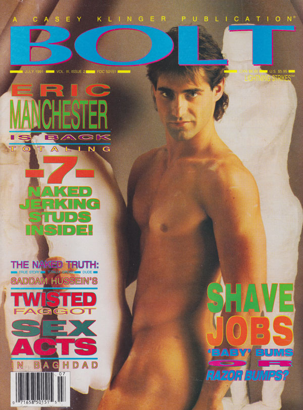 Bolt July 1991 magazine back issue Bolt magizine back copy bolt magazine 1991 back issues gay xxx pictorials naked jerking studs hung horny dudes big muscles t