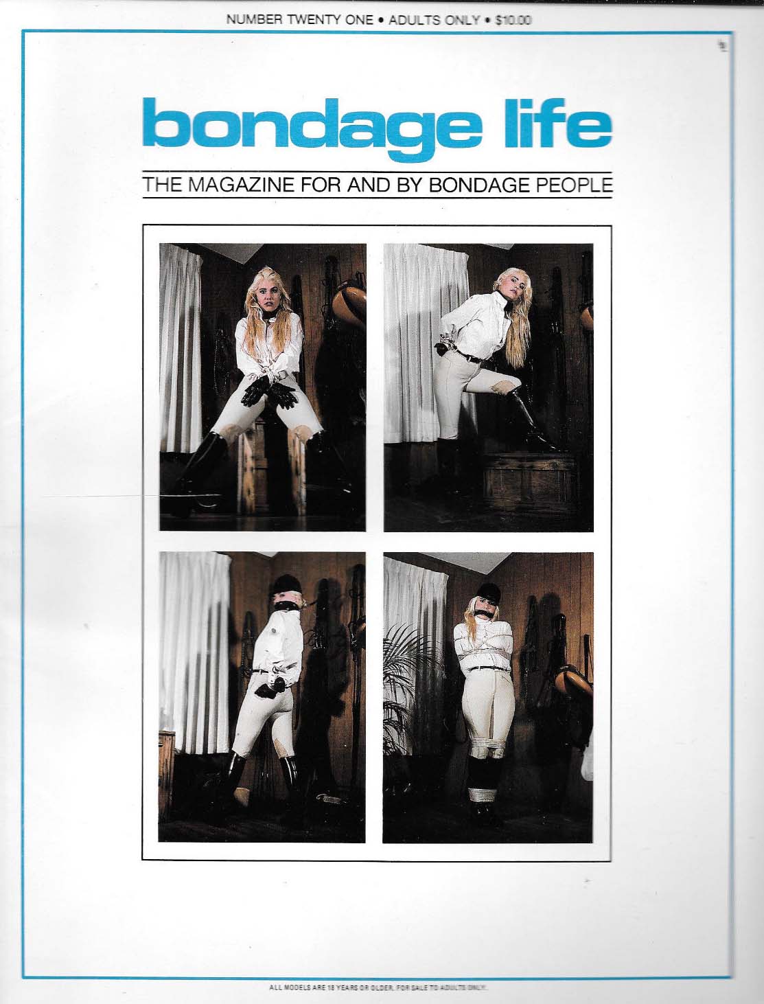 Bondage Life # 21 magazine back issue Bondage Life magizine back copy 