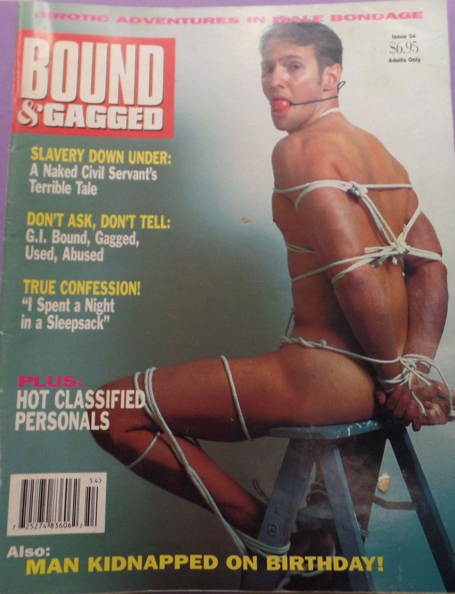 Bound & Gagged # 54 magazine back issue Bound & Gagged magizine back copy 