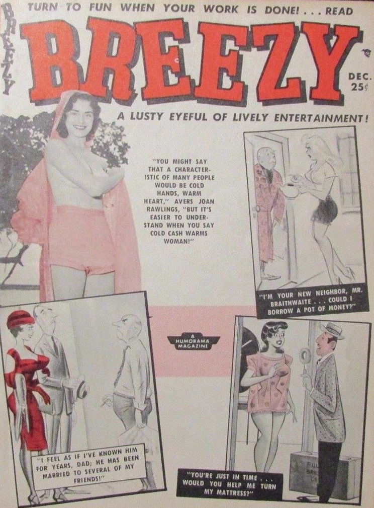 Breezy # 17 - December 1956 magazine back issue Breezy magizine back copy 