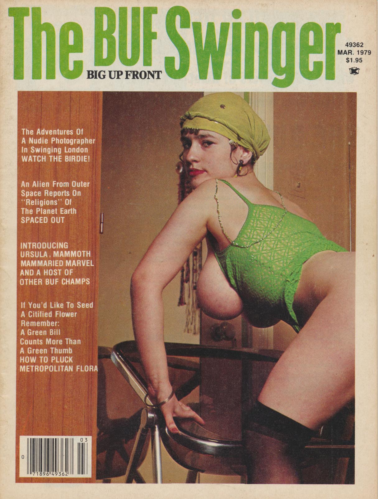 BUF (Big Up Front) Swinger March 1979 magazine back issue BUF (Big Up Front) Swinger magizine back copy 