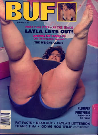 BUF August 1988 magazine back issue BUF (Big Up Front) Swinger magizine back copy BUF August 1988 Adult Magazine Back Issue Specializing in Naked Big Breasted Women, Big Up Front Swingers are Girls with Big Tits. First Time Ever-At The Beach Layla Lays Out!.