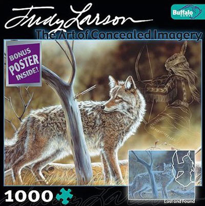 Lost and Found, 1000 Piece Jigsaw Puzzle Made by Buffalo, judy larson's the art of conceiled imagery, lost and found, 1000 Piece Jigsaw Puzzle Manufactured by Buffalo