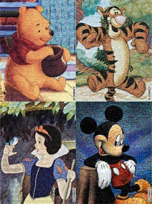 Disney Collection (4 pack), 4000 Piece Jigsaw Puzzle Made by Buff