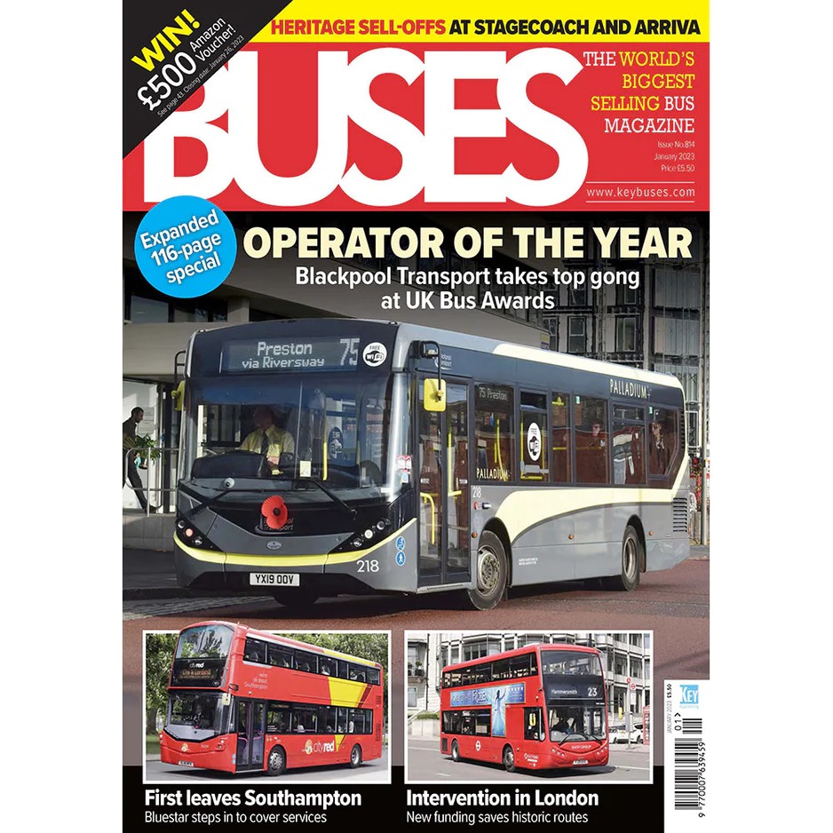 Buses # 814, January 2023 magazine back issue Buses magizine back copy 