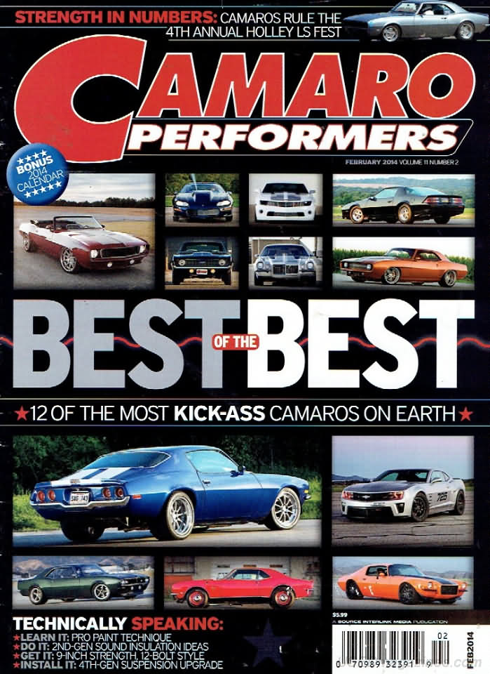 Camaro Performers February 2014 magazine back issue Camaro Performers magizine back copy 