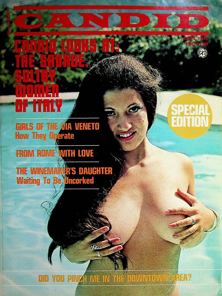 Candid April 1973 magazine back issue Candid magizine back copy 