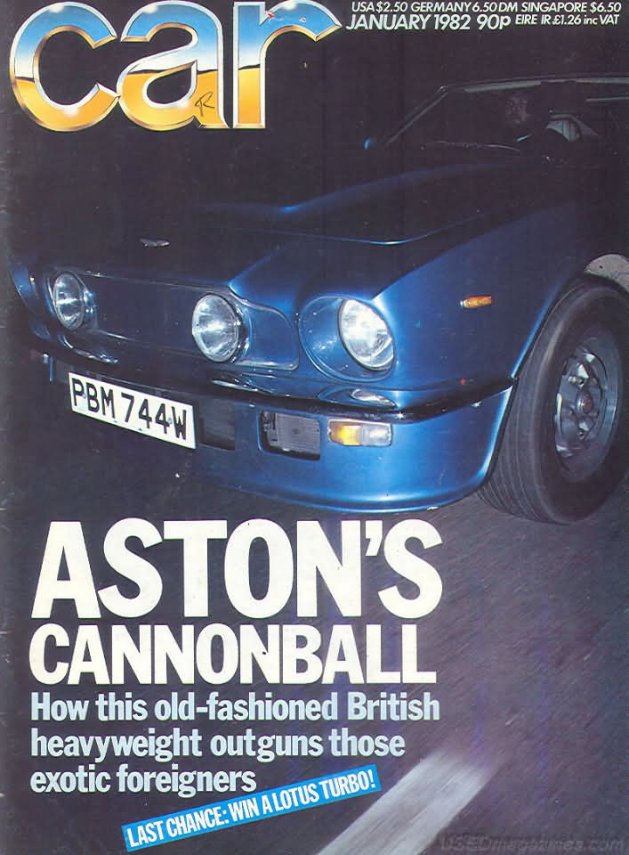 Car January 1982, , Aston's cannonball