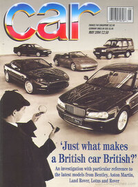 Car May 1994 Magazine Back Copies Magizines Mags