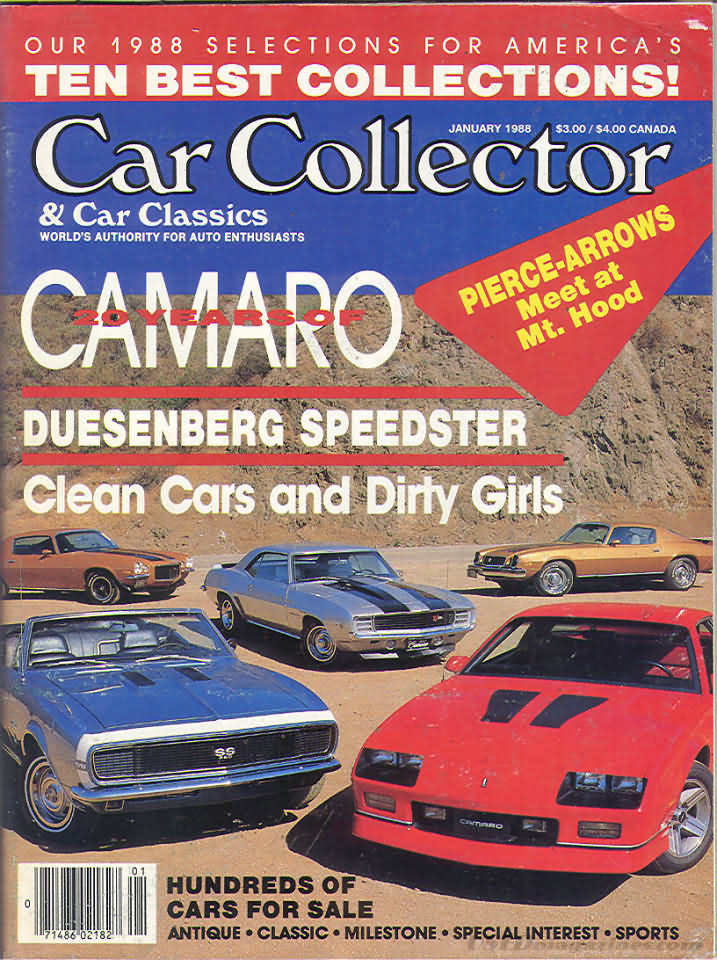 Car Collector and Car Classics January 1988, , Our 1988 Selections For America's Ten Best Collections!