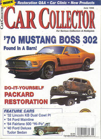Car Collector and Car Classics June 1998 magazine back issue cover image