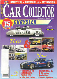 Car Collector and Car Classics August 1999 magazine back issue cover image