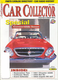 Car Collector and Car Classics April 2000 magazine back issue cover image