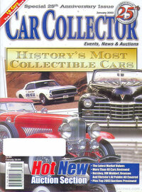 Car Collector and Car Classics January 2003 magazine back issue cover image