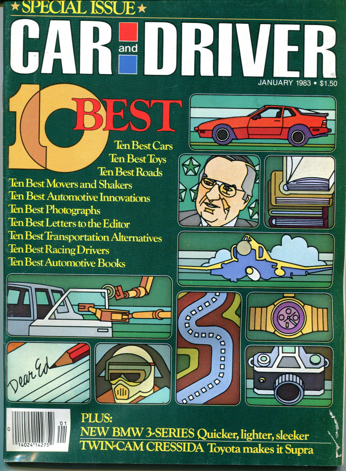 Car & Driver January 1983, , Ten Best Cars. Ten Best Toys. Te