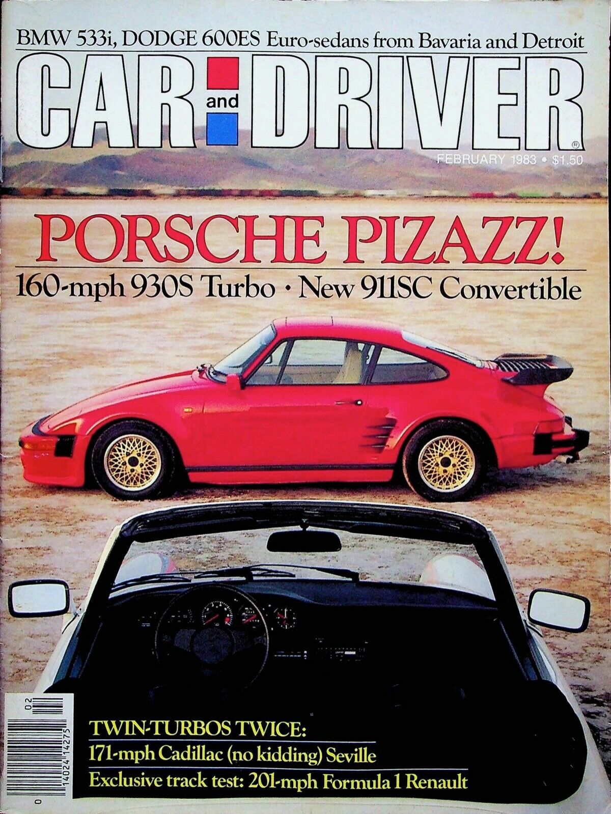 Car & Driver February 1983 Magazine Back Issue. Car&Driver Feb 19