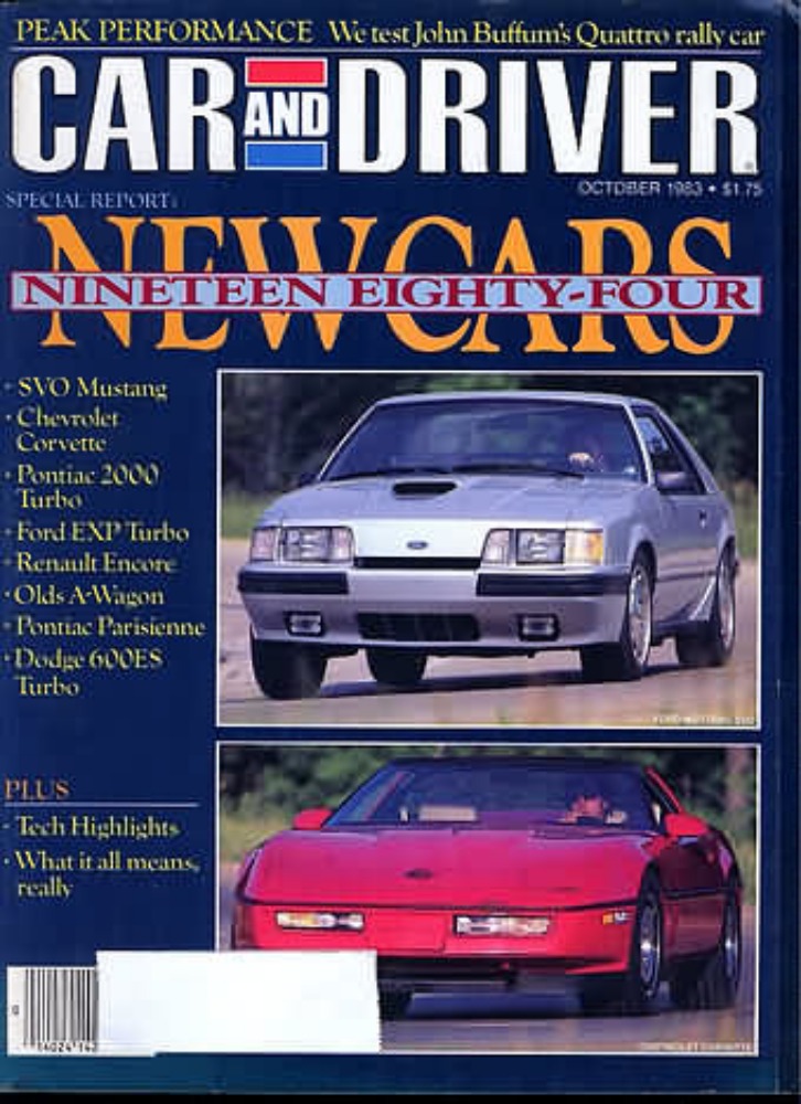 Car & Driver October 1983, , Peak Performance..We Test John B