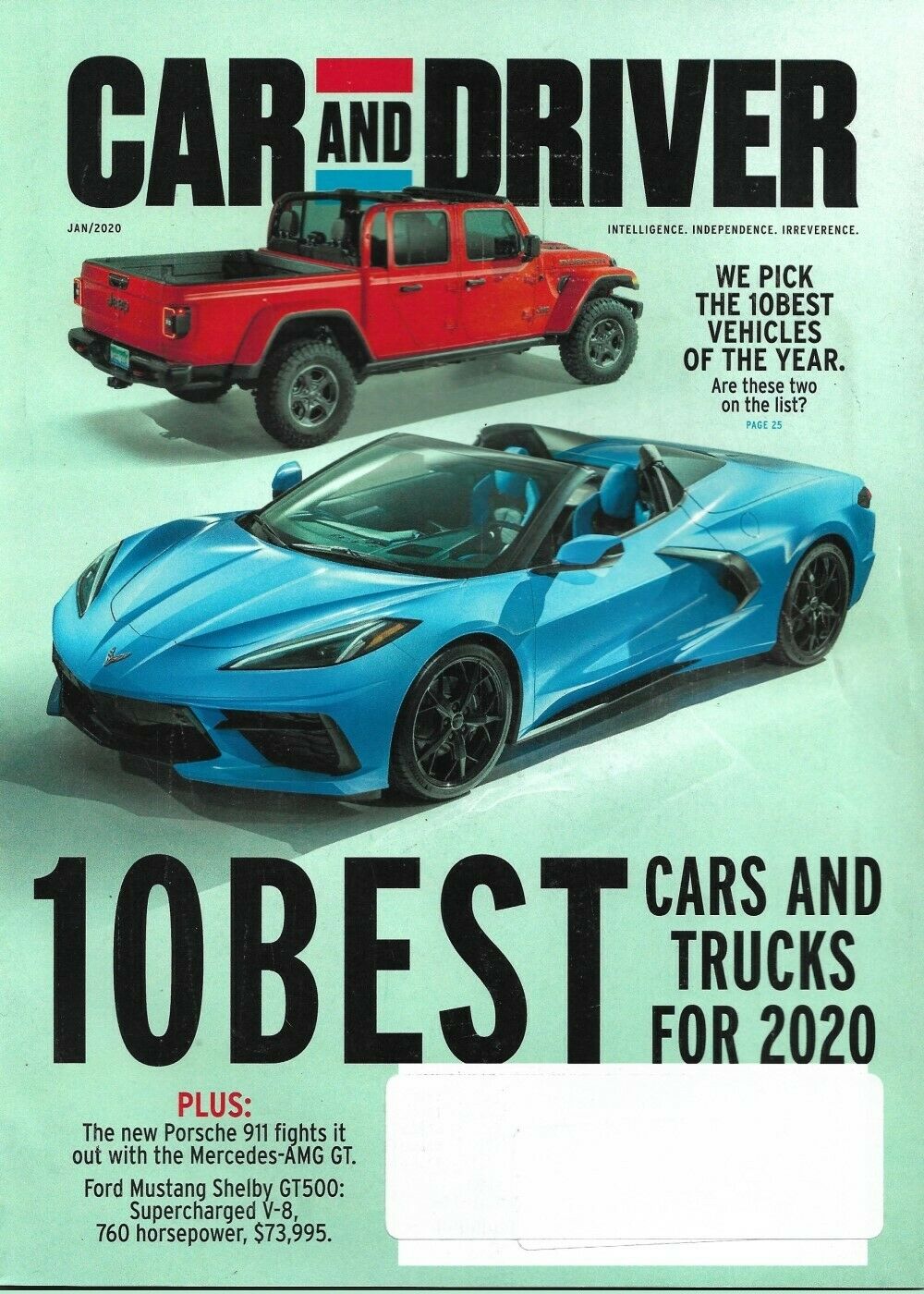 Car & Driver January 2020 magazine back issue Car & Driver magizine back copy 