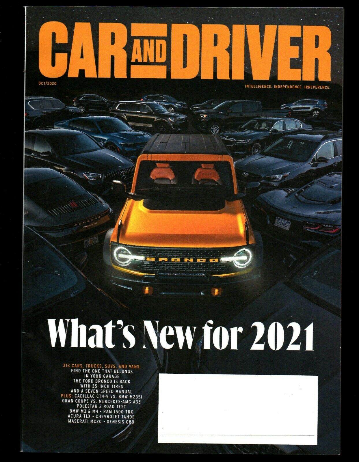 Car & Driver October 2020 magazine back issue Car & Driver magizine back copy 