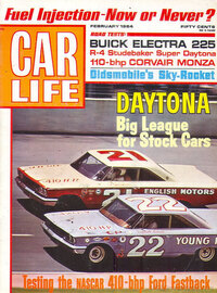 Car Life February 1964 magazine back issue cover image