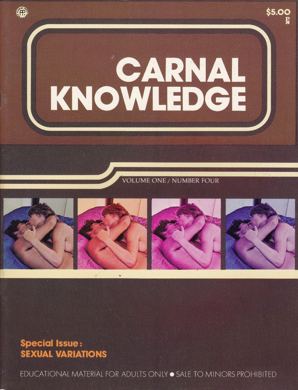 Carnal Knowledge Vol. 1 # 4 magazine back issue Carnal Knowledge magizine back copy 