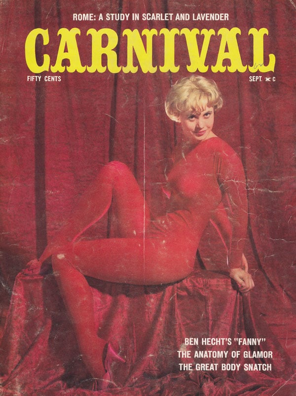 Carnival September 1962 magazine back issue Carnival magizine back copy carnival magazine 1962 back issues sexy erotic 60s porn mag topless all natural voluptuous women cla