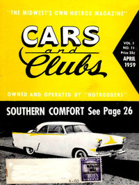 Cars and Club April 1959 magazine back issue